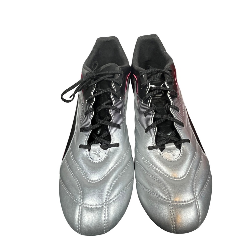 Puma King Pro FG/AG Soccer Cleats Silver Black 108308-02 Mens Size 10 EU 43 New